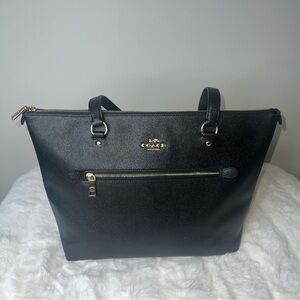 Coach Black Leather Tote Bag